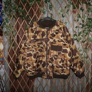 XXL - Vintage Y2K duck camo zip up essential hunting jacket